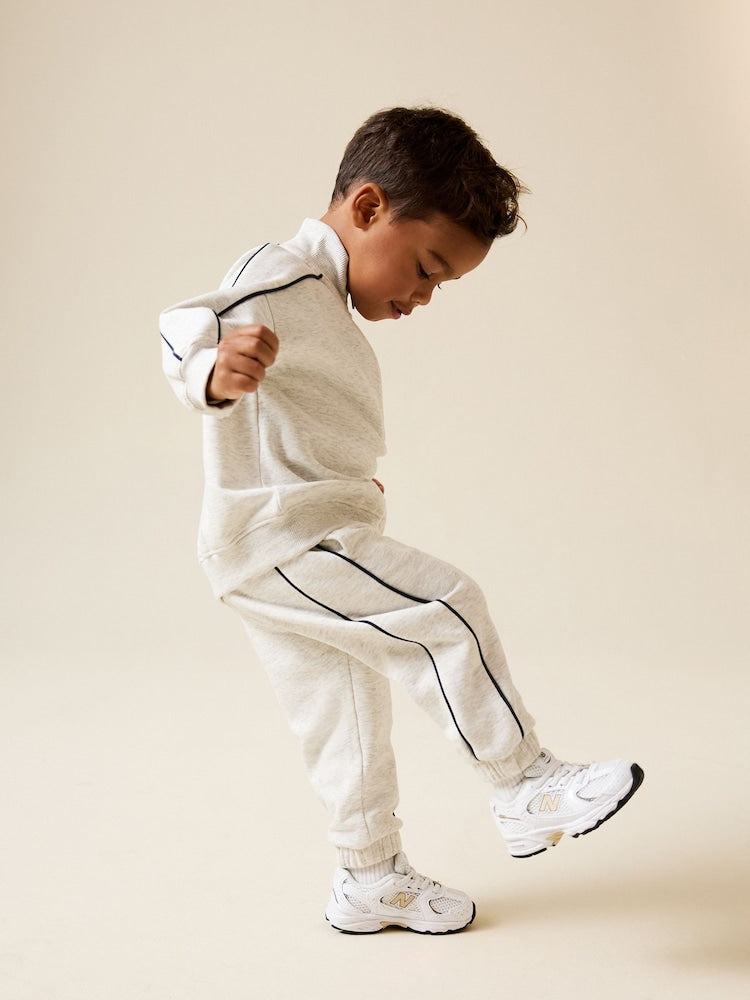 Grey Marl Half Zip Top and Joggers Set (3mths-7yrs)