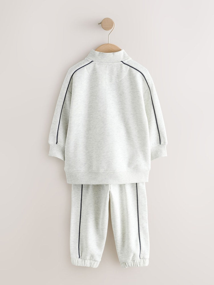 Grey Marl Half Zip Top and Joggers Set (3mths-7yrs)