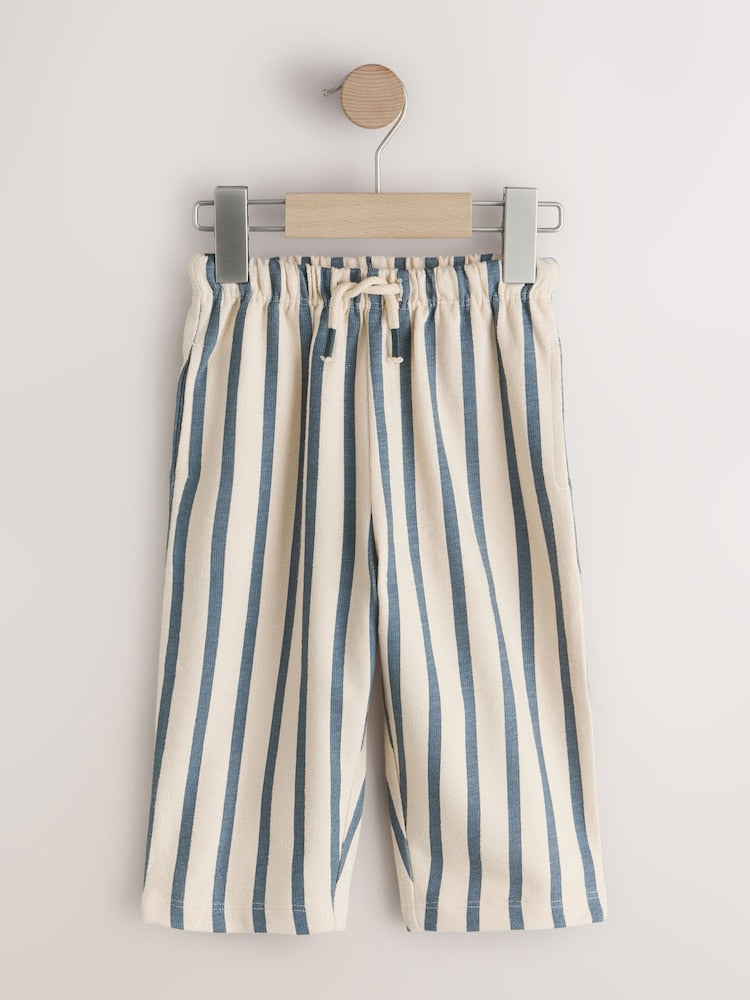 Blue Tan And Stripe Stripe Joggers 3 Pack (3mths-7yrs)