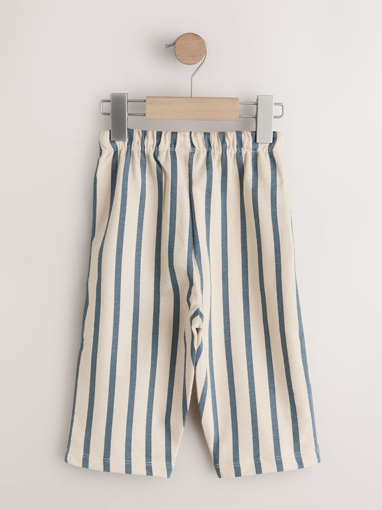 Blue Tan And Stripe Stripe Joggers 3 Pack (3mths-7yrs)