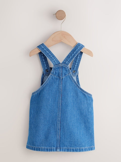 Mid Blue Character Denim Pinafore Dress (3mths-8yrs)