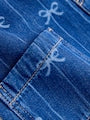 Bow Print Sleeveless Denim Jumpsuit (3mths-8yrs) - Size 3-6 Months (62-68cm)