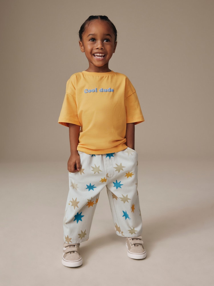 Multi Star Print Pull On Wide