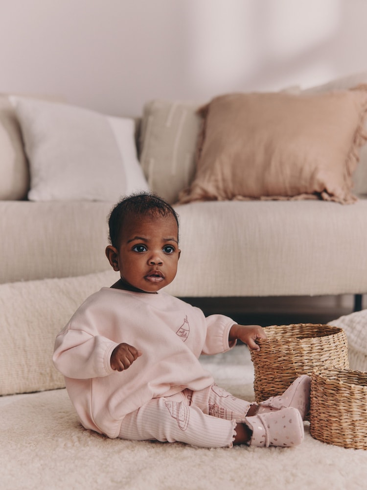 Pink Baby Sweatshirt and Leggings 2 Piece Set (0mths-2yrs) (0mths-2yrs)