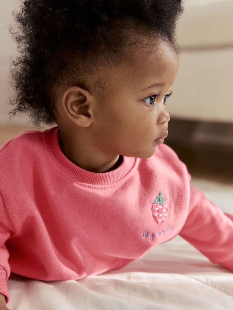 Red Strawberry Baby Sweatshirt and Leggings 2 Piece Set (0mths-2yrs) (0mths-2yrs)