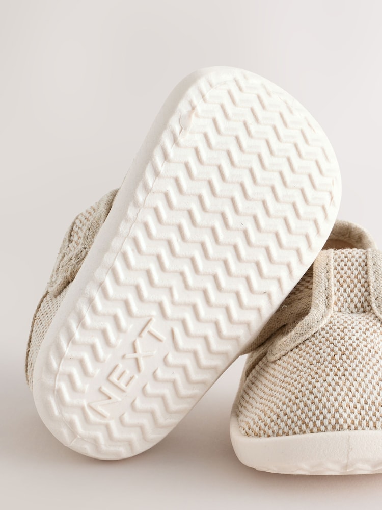 Neutral Crawler T-Bar Baby Shoes (0-2mths) - Size Up To 3 Months (50 - 62cm)