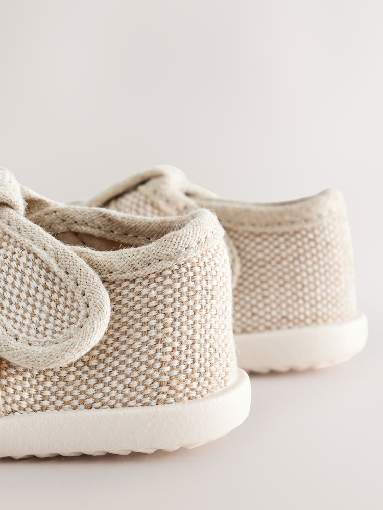 Neutral Crawler T-Bar Baby Shoes (0-2mths) - Size Up To 3 Months (50 - 62cm)