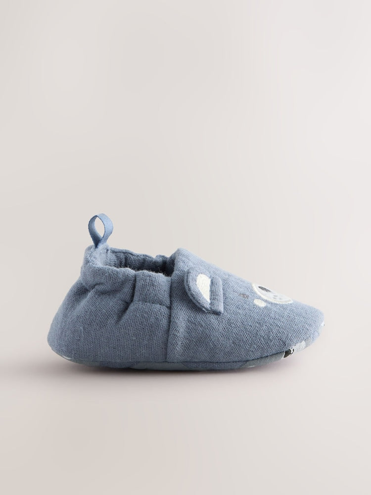 Blue Bear Slip-On Baby Shoes (0-18mths)