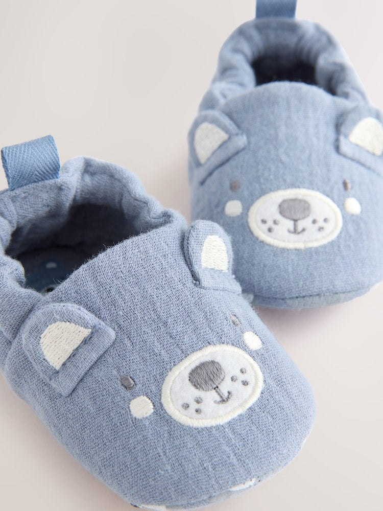 Blue Bear Slip-On Baby Shoes (0-18mths)