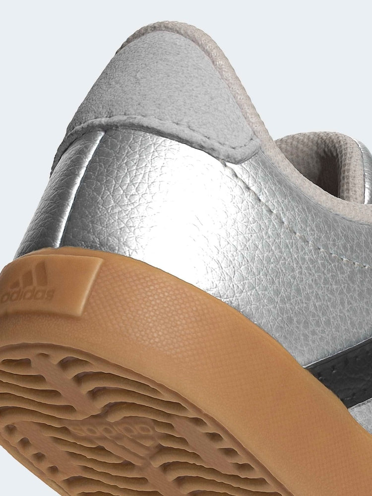 adidas Grey VL Court 3.0 Hook and Loop Infant Trainers