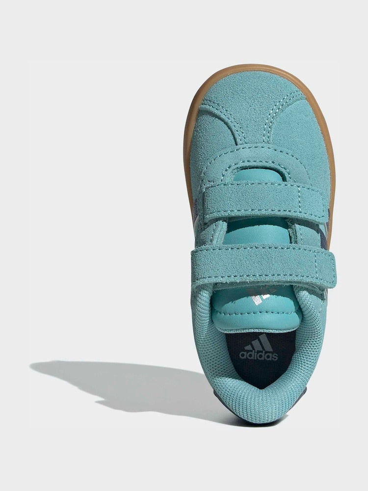 adidas Teal VL Court 3.0 Hook and Loop Infant Trainers