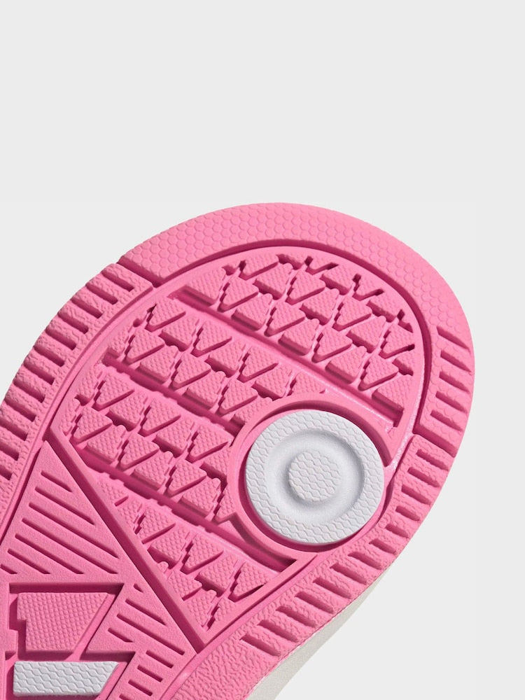 adidas White/Pink Hook and Loop Tensaur Sport 3.0 Infant Trainers
