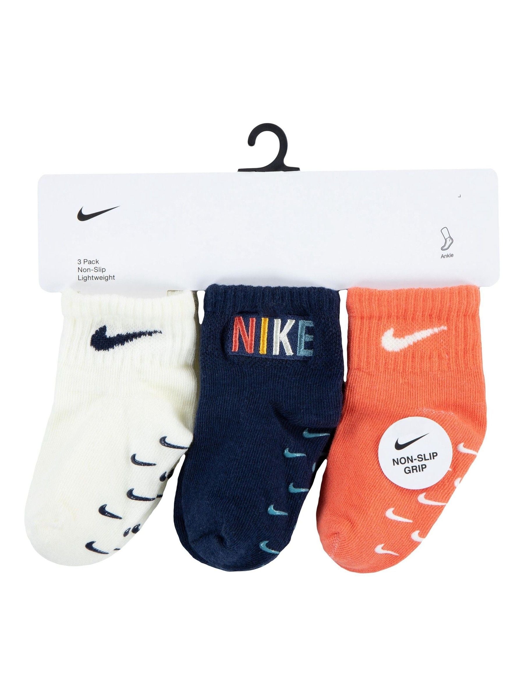 Nike Blue Infant Gripper Socks 3 Pack - Size 1-2 Years (80-92cm)