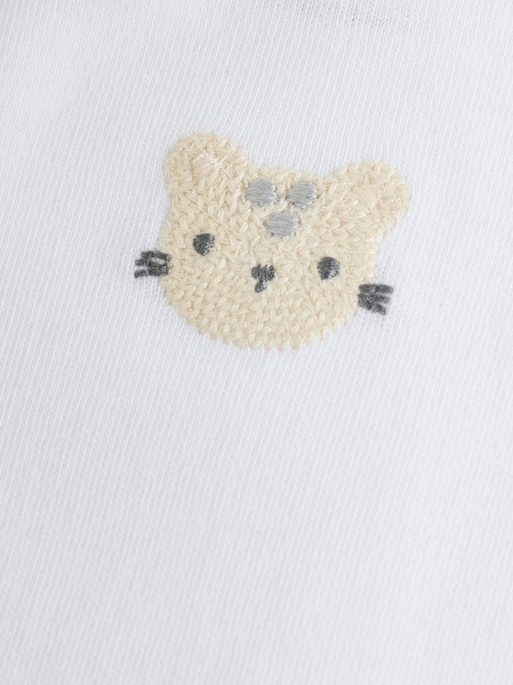 White Long Sleeve Baby Bodysuits 5 Pack