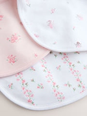 Pink/White Baby Bibs 3 Pack - Size One