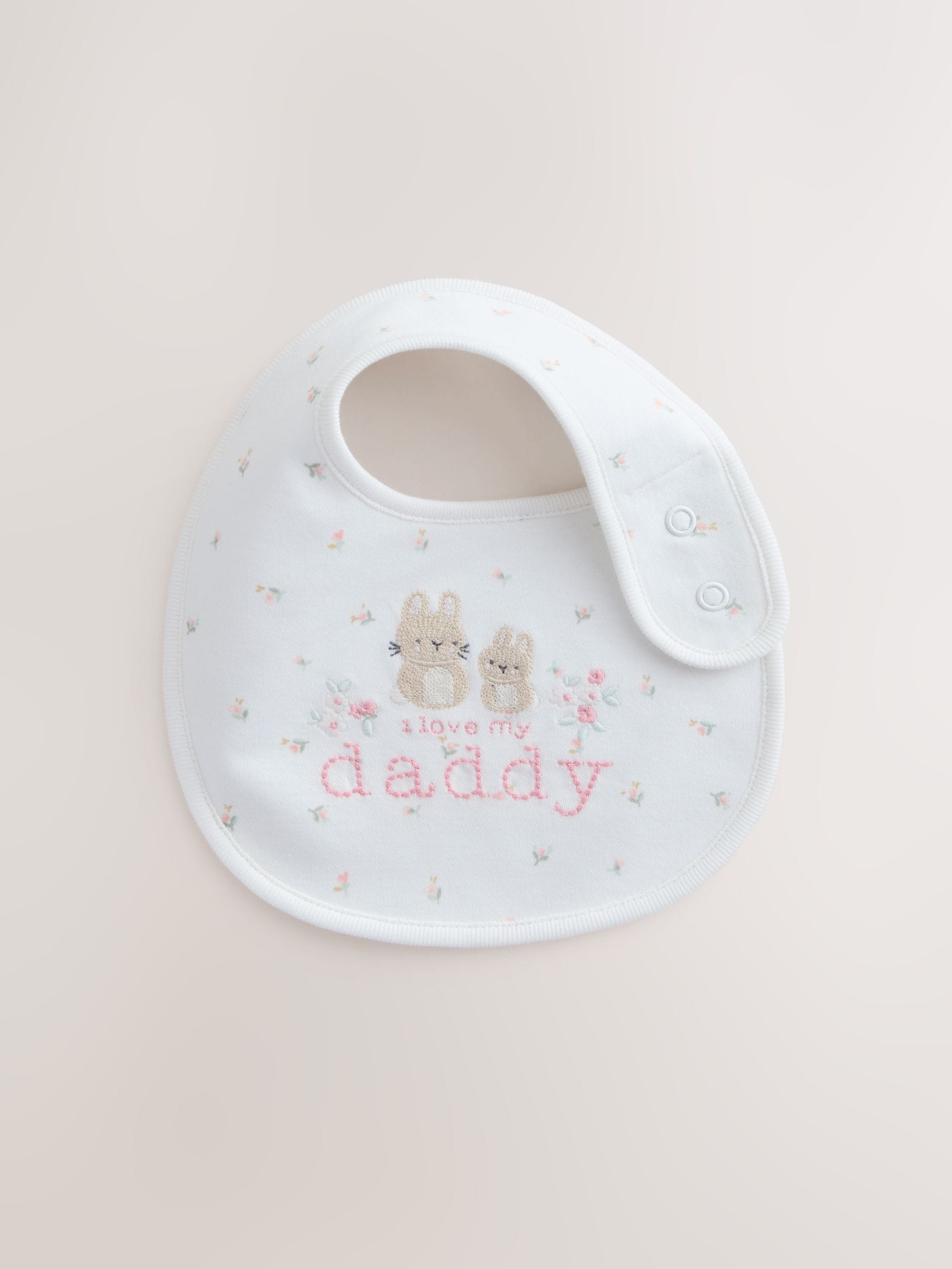 Pink Mummy/Daddy Family Baby Bibs 2 Pack - Size One