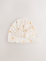 Yellow Baby Turban And Dribble Bib Set 4 Piece (0-18mths) - Size 50cm (First Size)