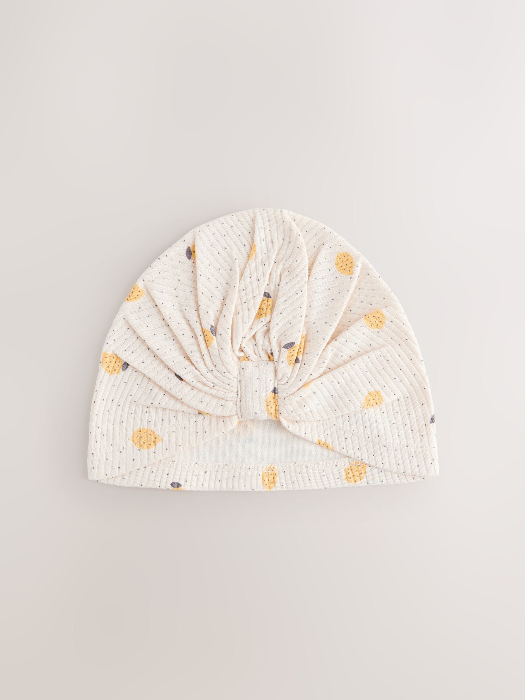 Yellow Baby Turban And Dribble Bib Set 4 Piece (0-18mths) - Size 50cm (First Size)