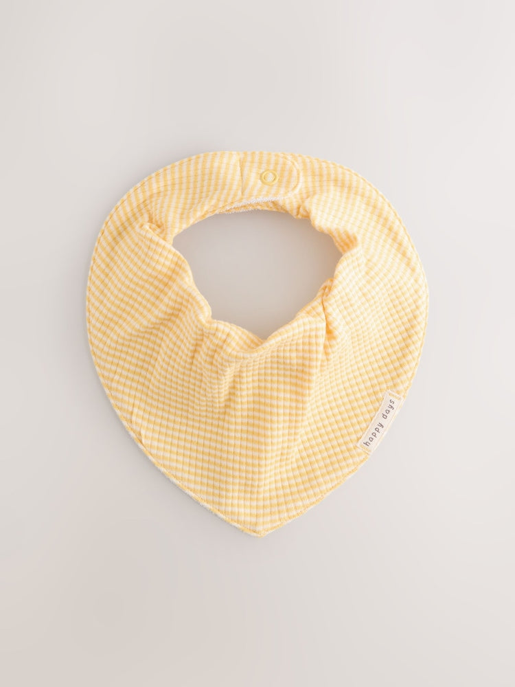 Yellow Baby Turban And Dribble Bib Set 4 Piece (0-18mths)