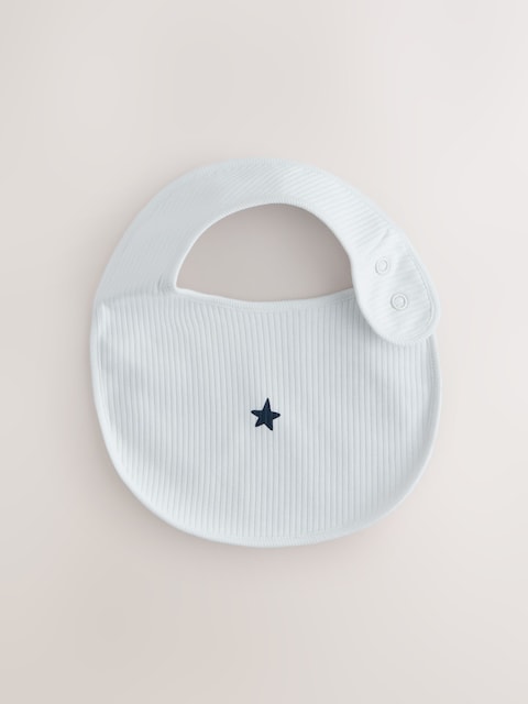 Navy Star Baby Bibs 5 Pack - Size One