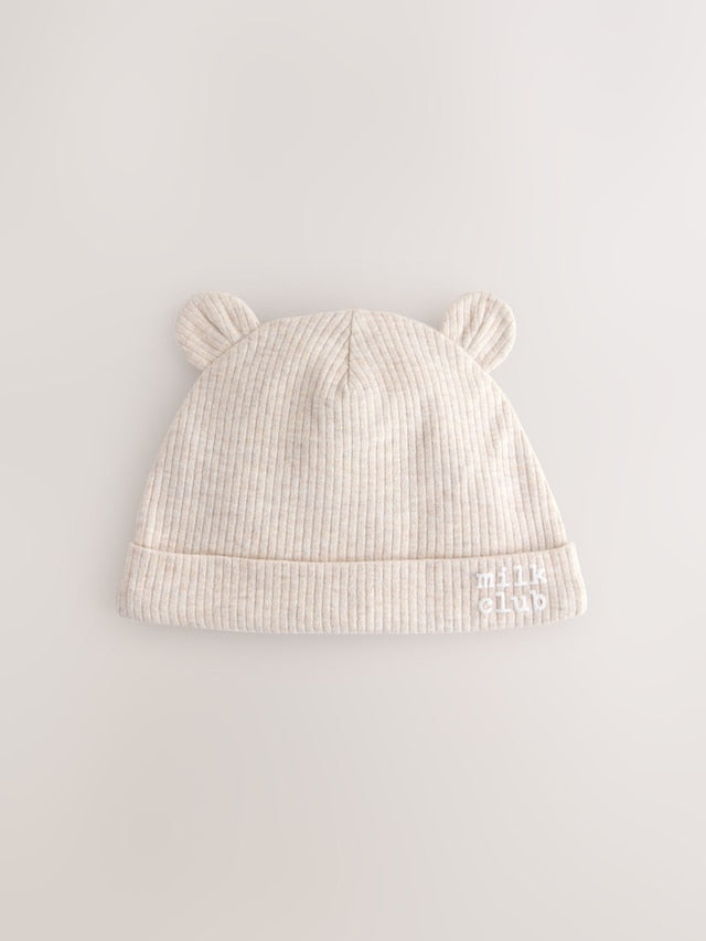 Neutral Milk Club Baby Beanies 3 Pack (0-12mths) - Size 44cm (5lb)
