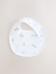 White Baby Bib 5 Pack - Size One