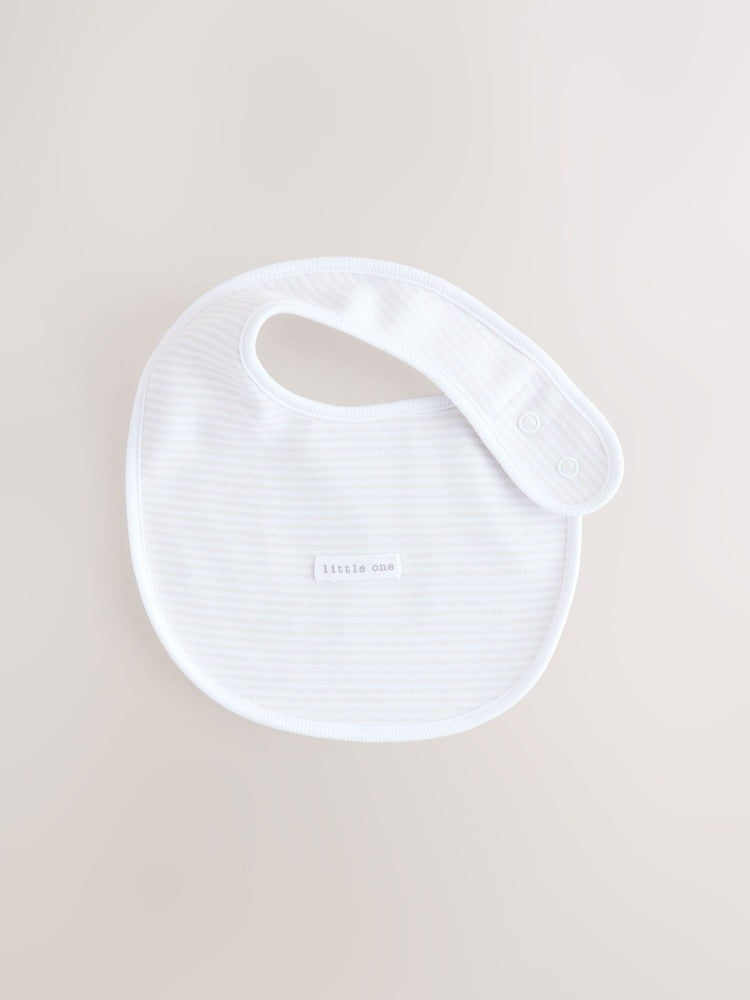 White Baby Bib 5 Pack
