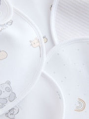 White Baby Bib 5 Pack - Size One