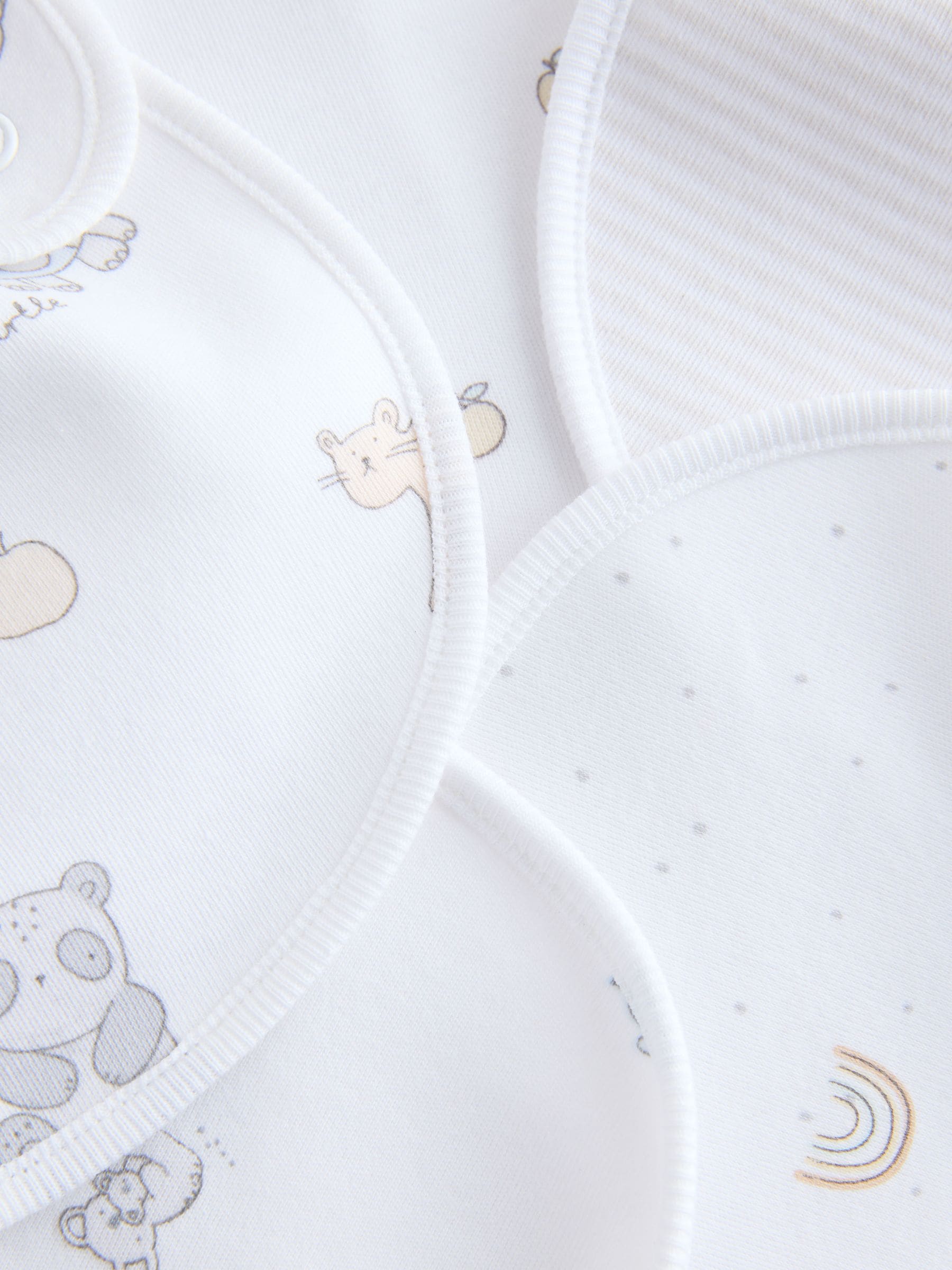 White Baby Bib 5 Pack - Size One
