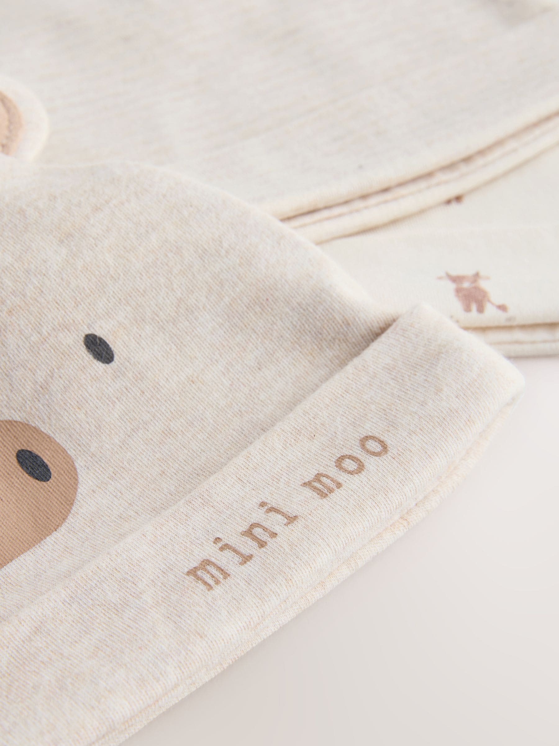 Neutral Hamish Baby Beanies 3 Pack (0-12mths) - Size 44cm (5lb)