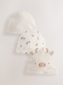 Neutral Hamish Baby Beanies 3 Pack (0-12mths) - Size 44cm (5lb)