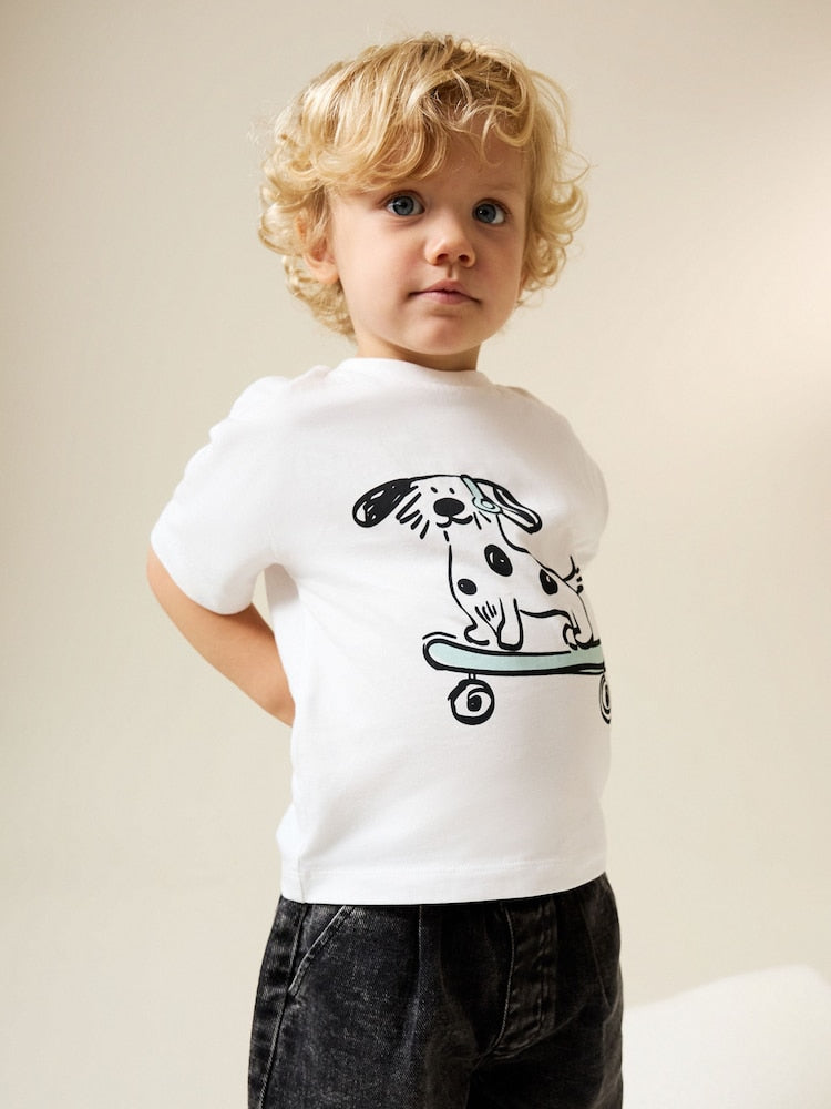 Black Ripstop Twill Hooded Overshirt and T-Shirt Set (3mths-7yrs)