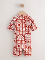 Brown Aztec Sunsafe All-In-One Swimsuit (3mths-7yrs) - Size 3-6 Months (62-68cm)