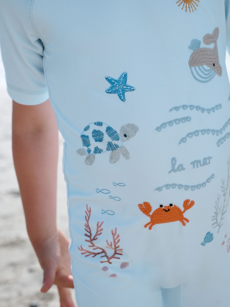 Blue Sealife Sunsafe All-In-One Swimsuit (3mths-7yrs)