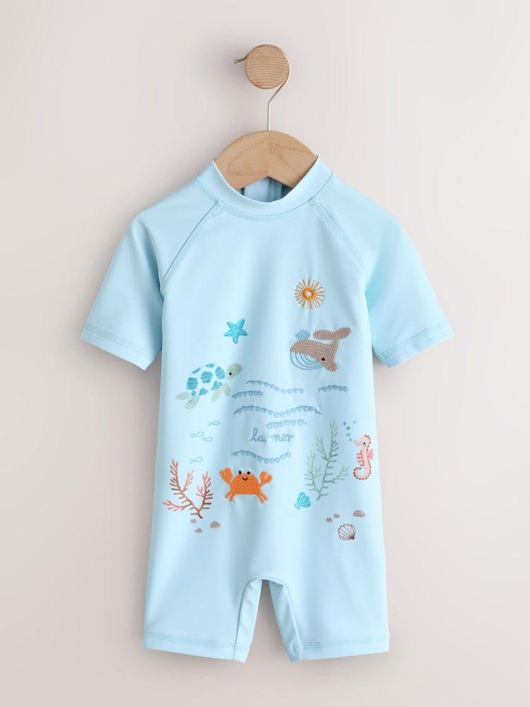 Blue Sealife Sunsafe All-In-One Swimsuit (3mths-7yrs)