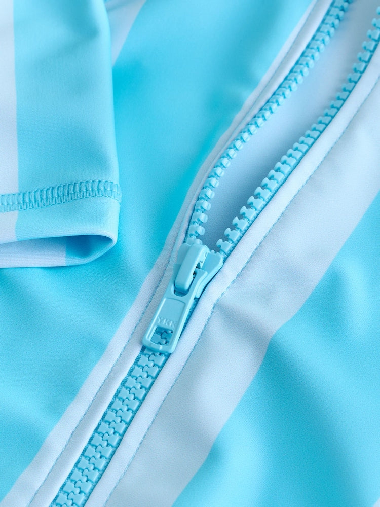 Blue Stripe Sunsafe All-In-One Swimsuit (3mths-7yrs)
