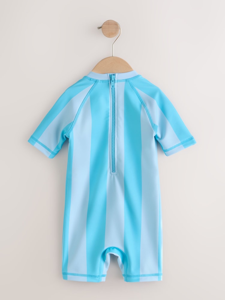 Blue Stripe Sunsafe All-In-One Swimsuit (3mths-7yrs)