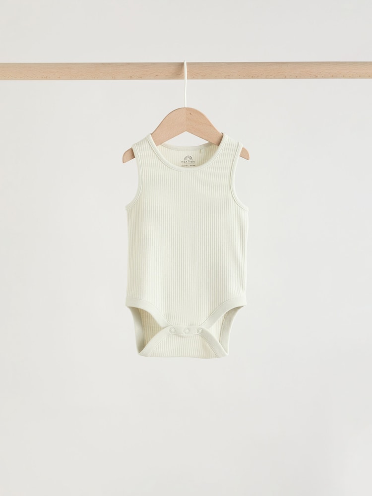 Blue Vest Baby Bodysuits 5 Pack