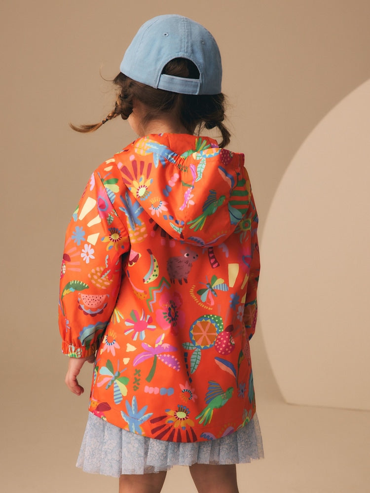 Orange Character Shower Resistant Printed Raincoat (3mths-7yrs)