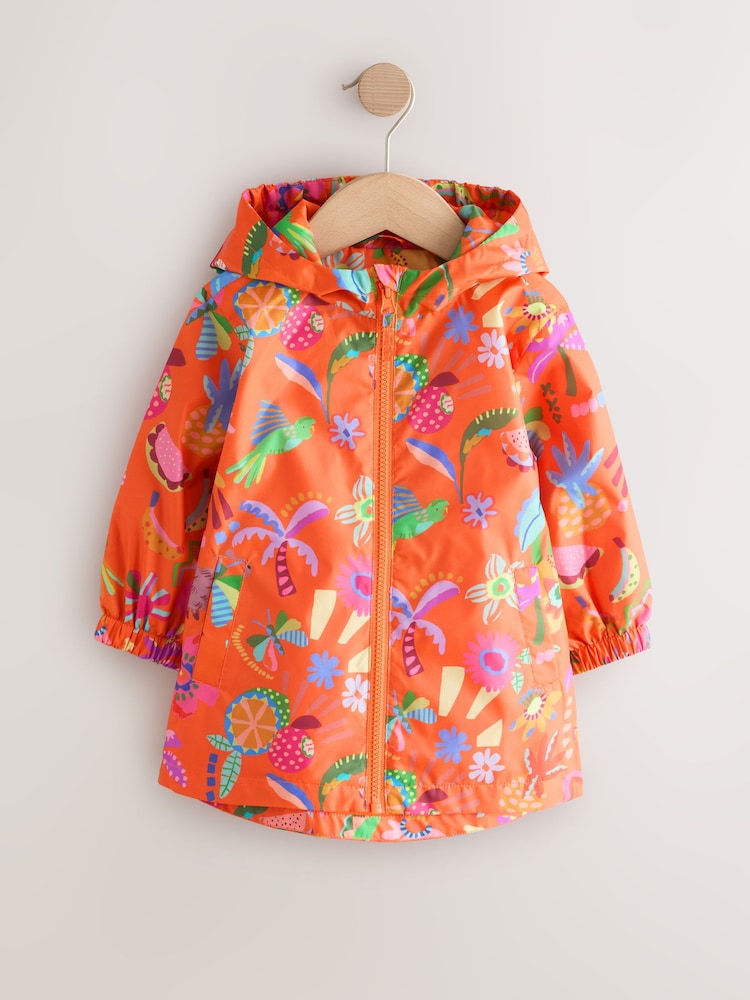Orange Character Shower Resistant Printed Raincoat (3mths-7yrs)