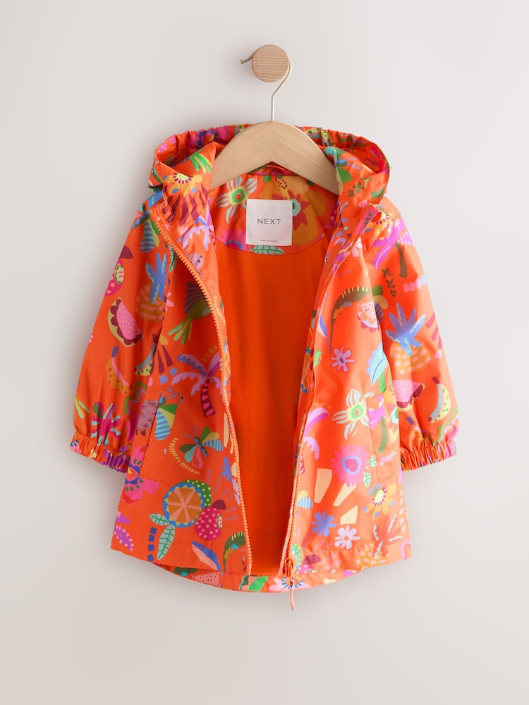 Orange Character Shower Resistant Printed Raincoat (3mths-7yrs)