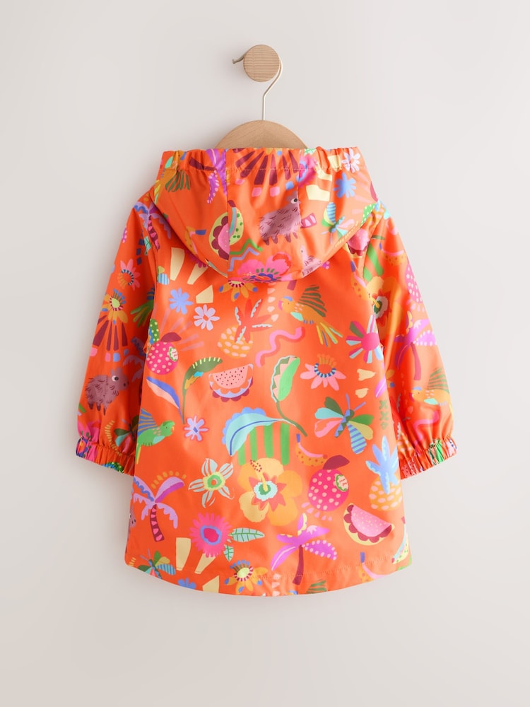 Orange Character Shower Resistant Printed Raincoat (3mths-7yrs)