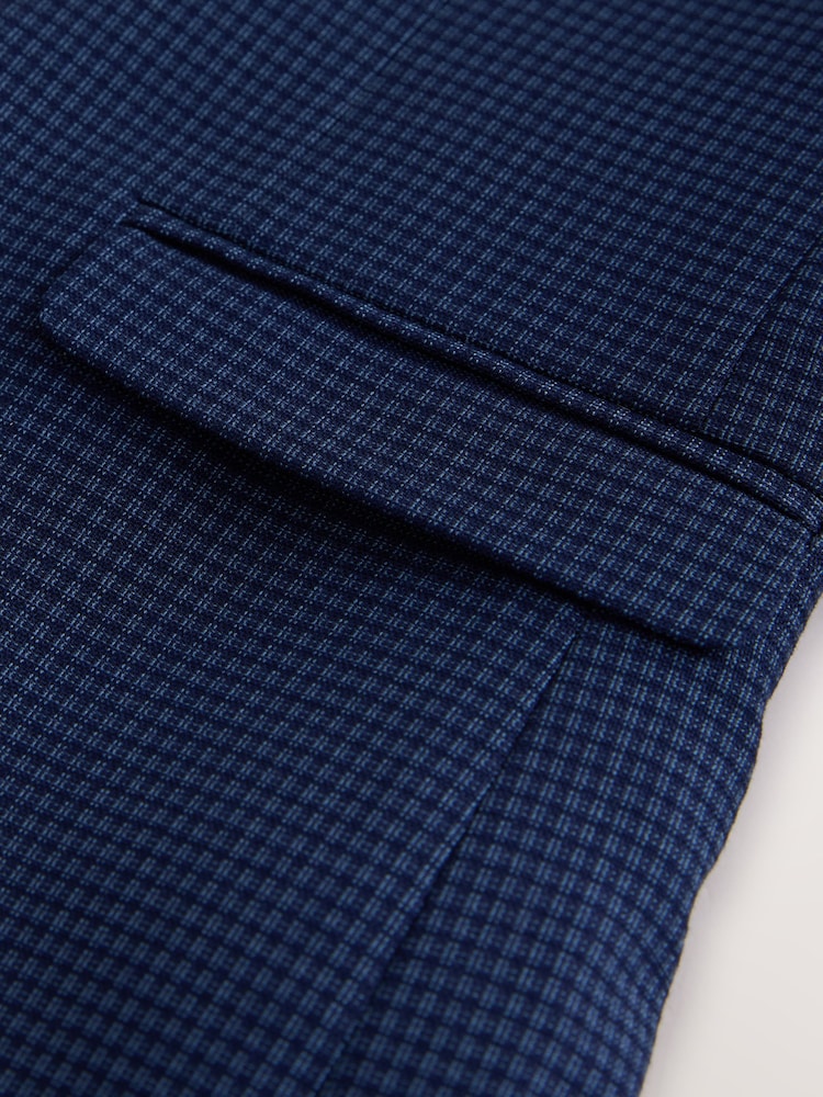 Navy Check Suit Jacket (3-16yrs)