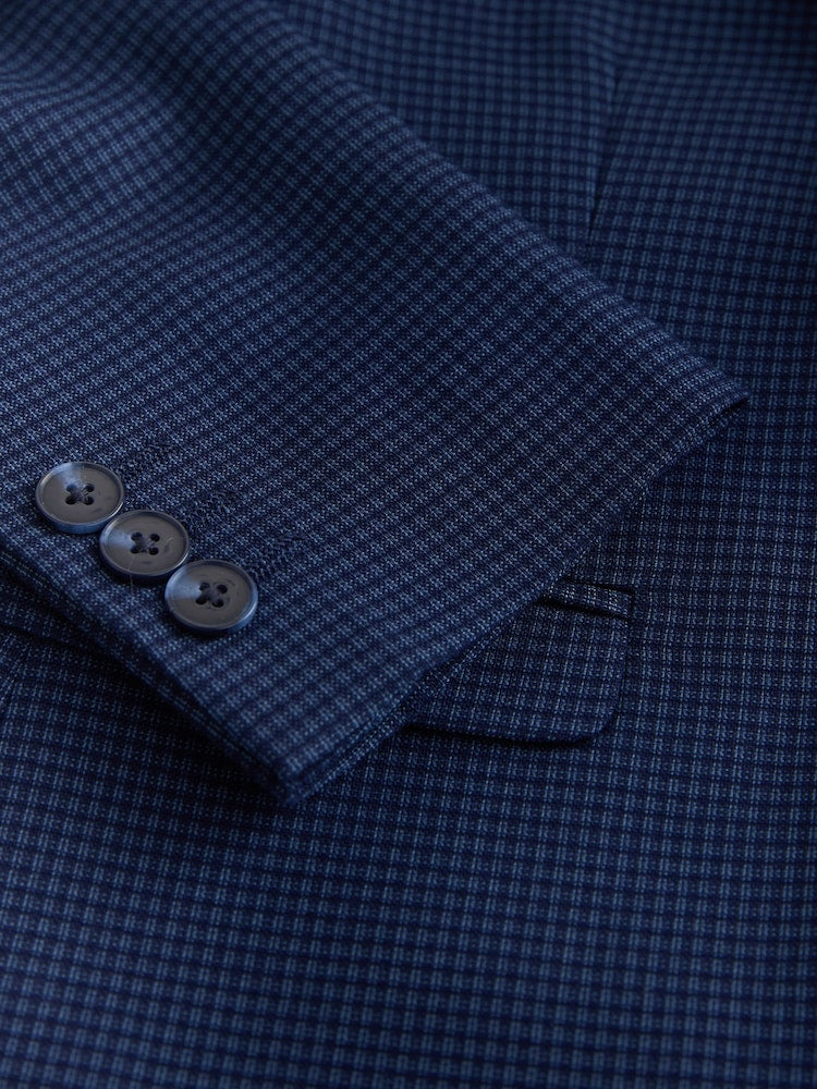 Navy Check Suit Jacket (3-16yrs)