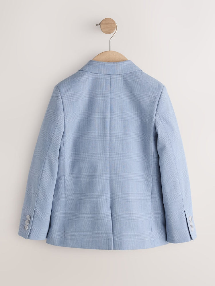 Light Blue Check Suit Jacket (3-16yrs)