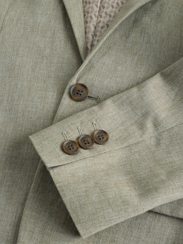 Khaki Green Linen Blend Suit Jacket (3-16yrs)