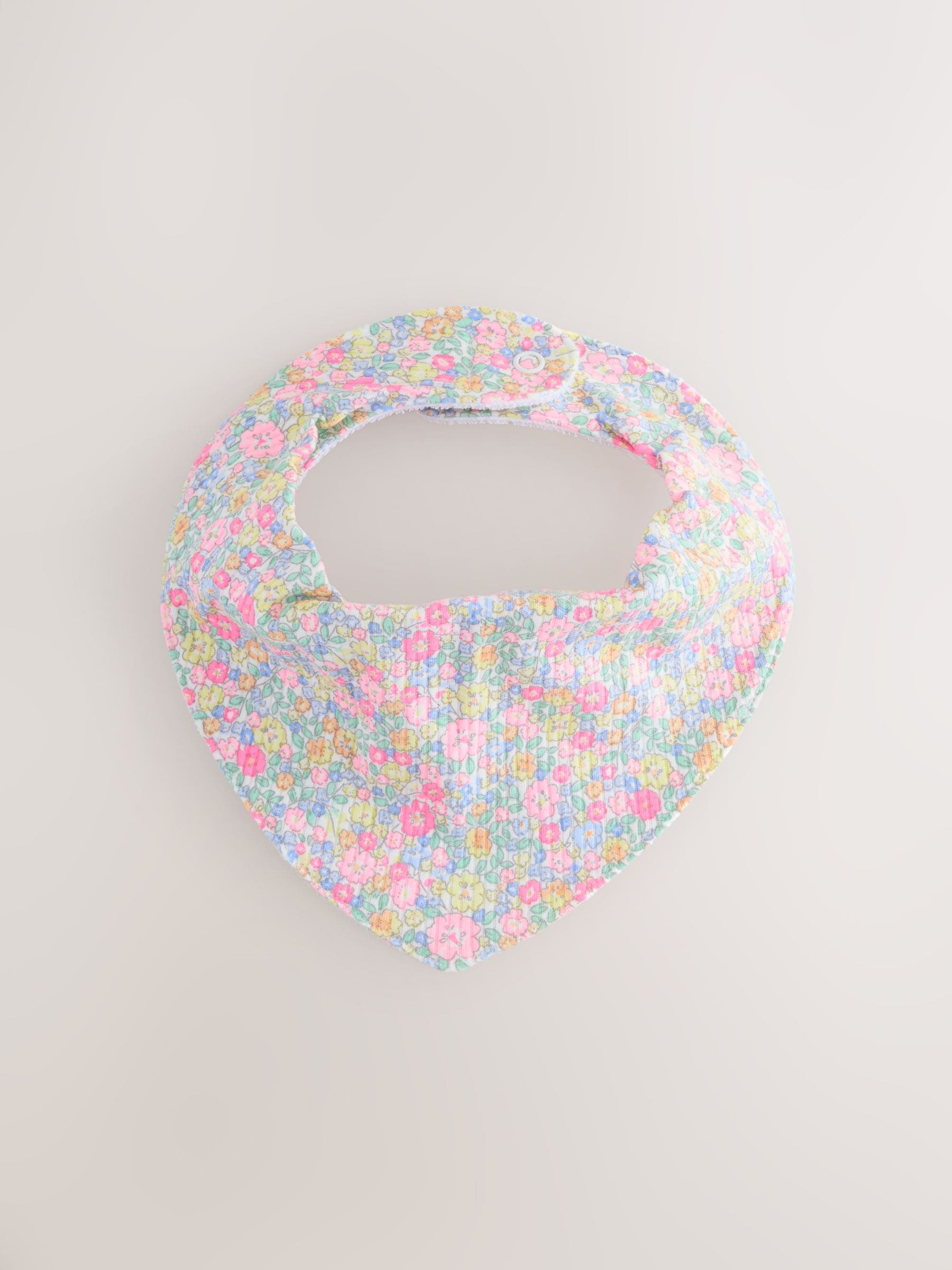 Fluro Pink Baby Dribble Bibs 5 Pack - Size One