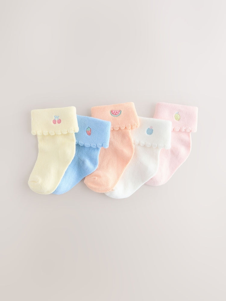 Pink/Blue Baby Socks 5 Pack