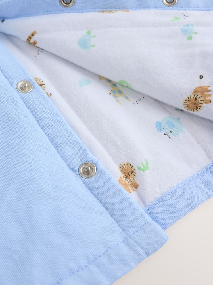 Blue Jersey Hooded Baby Jacket (0mths-2yrs)