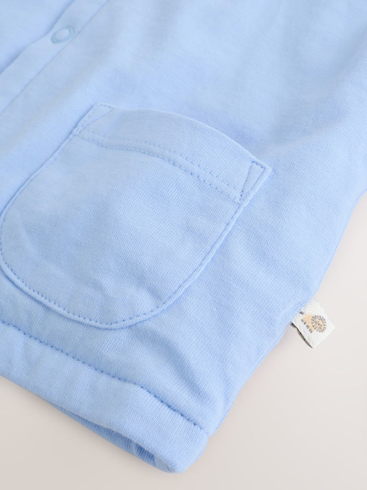 Blue Jersey Hooded Baby Jacket (0mths-2yrs)